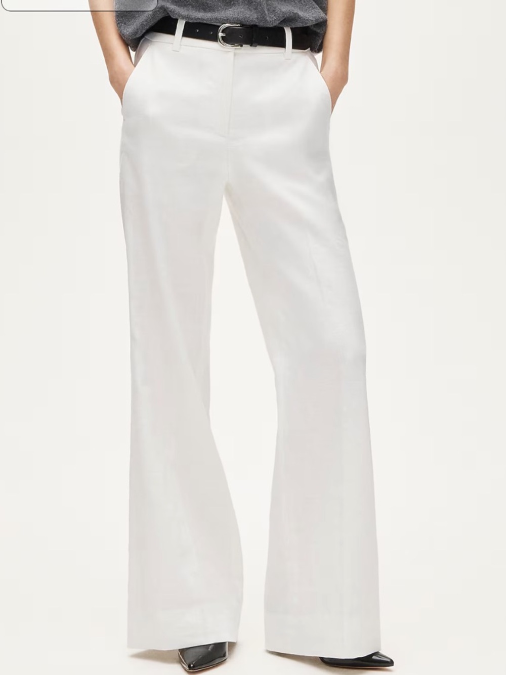 J CREW Carolina flare pant in stretch linen blend size 6
